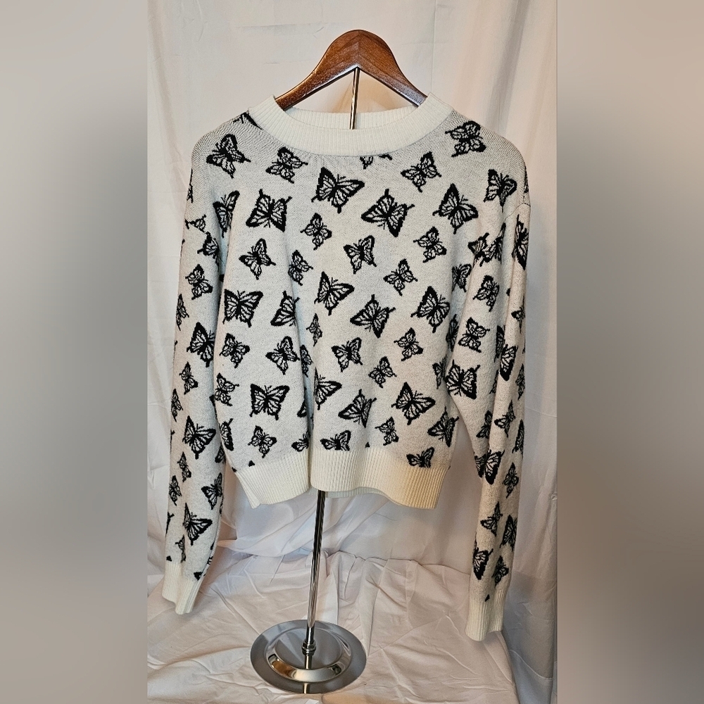 Stella Tweed Butterfly Crew Sweater 🦋
